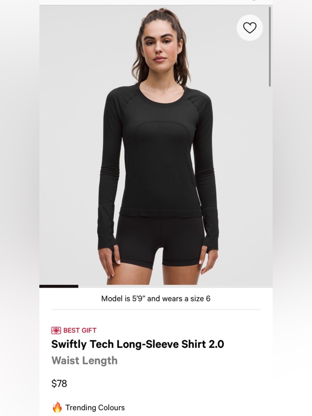 lululemon athletica swiftly Tech 2.0- Black